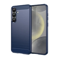 Husa din silicon Carbon Case pentru Samsung Galaxy S25+ - albastra