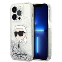 Husa Karl Lagerfeld iPhone 14 Pro Max 6.7" argintiu/argint greucase Glitter Karl Head