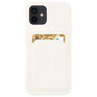 Card Case silikonou husa portofel cu buzunar pentru carduri documente pentru Samsung Galaxy A42 5G alb