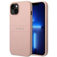 Husa Apple iPhone GUESS 14 Plus Saffiano curea roz Case