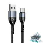 Cablu împletitură USAMS USB-C SJ449ZJ01 US-SJ449 U55 2A 1m negru