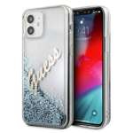 Husa GUESS Apple iPhone 12 Mini Glitter Vintage Script GUHCP12SGLVSBL Albastru Hardcase