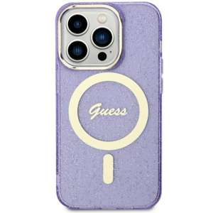 Husa Guess GUHMN61HCMCGU iPhone 11 / Xr 6.1" violet/violet tarecase Glitter Aur MagSafe Case
