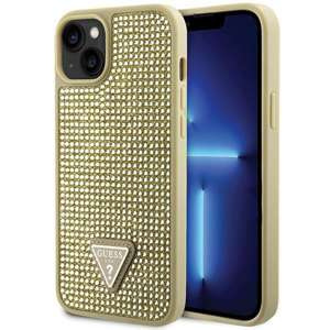 Husa Guess GUHCP14MHDGTPD iPhone 14 Plus 6.7" aur / aur greucase Triunghi cu pietre de strasuri Case