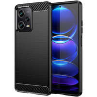 Husa Case Husanounou Carbon Xiaomi Poco X5 Pro 5G / Redmi Note 12 Pro flexibil Siliko Karbo Cover negru Case