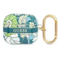 Husa GUESS Apple AirPods 3 Cover Flower Strap Collection Verde Case