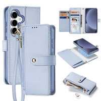 Husa din piele Dux Ducis Lawa pentru Samsung Galaxy S25+ cu portofel magnetic detasabil - albastru