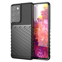 Thunder Case flexibil blindat flexibil husa acoperire Samsung Galaxy S22 Ultra negru