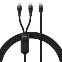 Baseus cablu Flash Series Ⅱ pentru încărcare rapidă 2in1 USB-C - 2xUSB-C 100W 1,5m negru