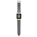 Karl Lagerfeld KLAWMOKHG Strap Apple Watch 38/40 / 41mm argintiu / curea argintie Saffiano Karl Heads