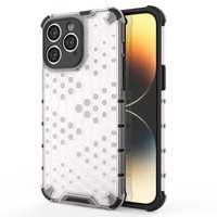 Husa Husa iPhone Capac hibrid blindat Honeycomb 14 Pro transparent Case