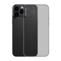 Baseus Case husa iPhone Capac din sticlă mată pentru carcasa rigidă 13 Pro Max cu ramă din gel negru (ARWS001101)