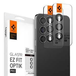Spigen Protector de cameră Optik.tr "ez Fit" Protector de cameră 2-pack Galaxy S23 / S23 Plus Negru