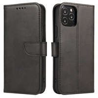 Magnet Case caz elegant husa capac cu clapetă și funcție de stand Motorola Moto G Stylus 2022 negru