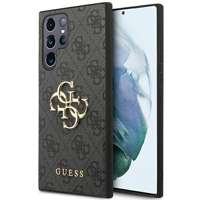 Husacase Guess GUHCS23L4GMGGR S23 Ultra S918 gri/grișu tare 4G Big Metal Logo Case