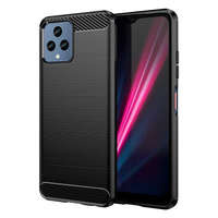 Husa Case husanounou Carbon pentru T-Mobile Revvl 6 5G flexibil siliko carbo cover negru Case