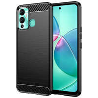 Husa Case husanounou Carbon pentru Infinix Hot 12 Play NFC / Hot 12 Play flexibil siliko carbo cover negru Case