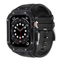 Strap strap Apple Watch husa Kingxbar CYF140 2in1 Ultra, SE, 8, 7, 6, 5, 4, 3, 2, 1 (49, 45, 44, 42 mm) cu armură integrată din oțel inoxidabil negru