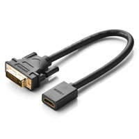cablu Cablu adaptor Ugreen DVI (mascul) - HDMI (femelă) 0,15 m negru (20118)