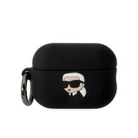 Karl Lagerfeld KLAP2RUNIKK Capac AirPods Pro 2 negru/negru silicon Karl Head 3D