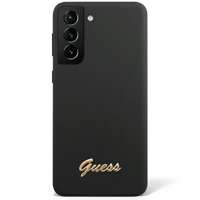 Husacase Guess GUHCS23SSLSMK S23 S911 negru / negru greu de silicon negru Vintage Gold Logo Case