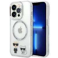 Husa iPhonecase Karl Lagerfeld KLHMP14XHKCT 14 Pro Max 6.7" transparent/transparent Karl & Choupette aluminiu MagSafe