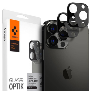 Spigen OPTIK.TR PROTECTOR DE CAMERĂ OPTIK.TR 2-PACK IPhone 13 PRO / 13 PRO MAX GRAFIT PROTECTOR DE CAMERĂ GRAFIT