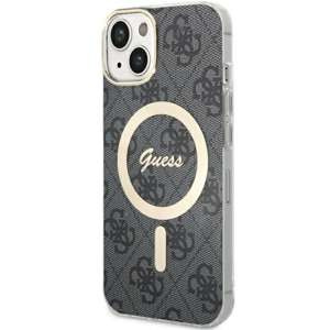 Husa iPhonecase MagSafe Guess GUHMP14SH4STK 14 6.1" negru/negru greu 4G Case