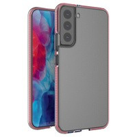 Primăvară Case husă din gel husa cu margine colorată pentru Samsung Galaxy S22+ (S22 Plus) roz deschis
