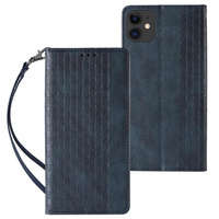 Magnet curea Case husa la iPhone 12 portofel pungă pungă + mini lanyard pandantiv albastru