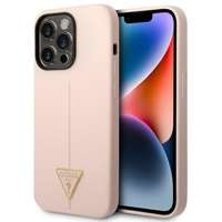 Husa Apple iPhone GUESS 14 Pro Max Pro Max Silicone Triangle Pink Hardcase