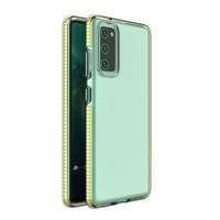 Spring Case husă din gel husa cu ramă colorată pentru Samsung Galaxy A72 4G galben