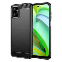 Husa Case husanounou Carbon pentru Motorola Moto G Power 2023 flexibil siliko carbo capac negru Case