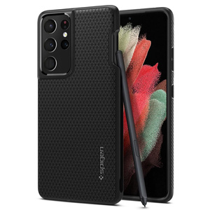 Husa SPIGEN  Galaxy S21 Ultra Liquid Air Pen Matte Black Case