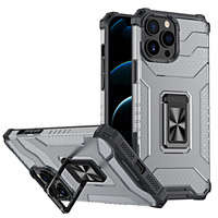 Inel de cristal Case hibrid blindat husa capac + magnetic suport iPhone 12 Pro negru