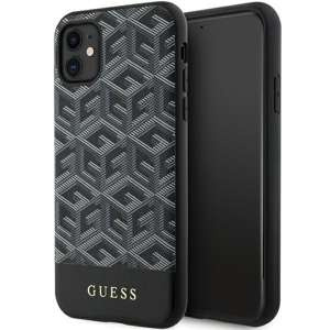 Husa Guess GUHMN61HGCFSEK iPhone 11 / Xr 6.1" negru / negru greucase GCube Stripes MagSafe Case