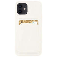 Card Case silikonou husa portofel cu buzunar pentru carduri documente pentru Samsung Galaxy A72 4G alb