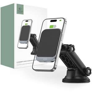 Mag MagSafe TECH-PROTECT MM15W-V2 NETIC DASHBOARD MOUNT CAR MOUNT WIRELESS CHARGER 15W NEGRU