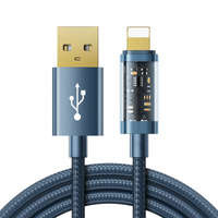 cablu Joyroom USB - Lightning pentru încărcare / transfer de date 2.4A 20W 1.2m albastru (S-UL012A12)
