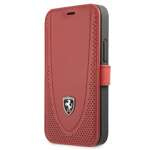 Husa FERRARI Apple iPhone 12 Mini Book Off Track Perforat FEOGOFLBKP12SRE Roșu Case