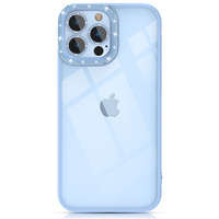 husa iPhone Kingxbar Sparkle Series 13 Pro cu cristale caz de acoperire spate albastru