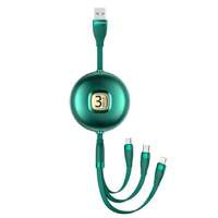 USAMS Cablu U69 U69 3in1 1m verde/verde (fulger/microUSB/USB-C) SJ508USB03 (US-SJ508)