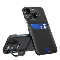 Husa Case husa Stand din piele Samsung Galaxy S23 carte de card de portofel caz cu stand negru Case