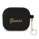 Husa GUESS pentru Apple Husa 3 Case din silicon Charm Collection, neagra