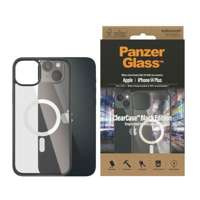 HusaCase MagSafe iPhone PanzerGlass Clear 14 Plus 6.7" Antibacterial negru/negru 0415