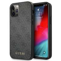 Husa GUESS Apple iPhone  12 12 Pro 4G Metal Gold Logo Grey Hardcase
