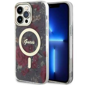 Husa iPhonecase MagSafe Guess GUHMP14XHCFWSA 14 Pro Max 6.7" verde/kaki floare tare Guess GUHMP14XHCFWSA Case