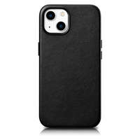 Case husa iPhone MagSafeiCarer Husă de piele din piele naturală pentru 14 negru (WMI14220705-BK) (compatibil cu )