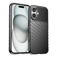 Husa din silicon Thunder Case pentru iPhone 16 - neagra