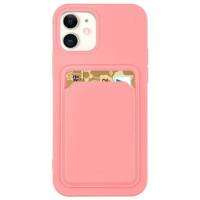 Husa Card Case silikonou husa portofel cu card de documente de buzunar pentru Samsung Galaxy A73 roz Case